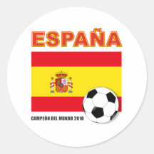 España Campeón del Mundo Pegatina Redonda