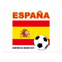 España Campeón del Mundo Tarjeta Postal