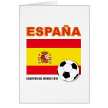 España Campeón del Mundo Tarjetón
