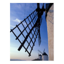 España, Consuegra, molinoes de viento de Mancha de Tarjetas Postales