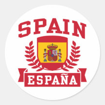 España Espana Pegatinas Redondas