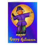 Espantapájaros de Halloween Felicitaciones