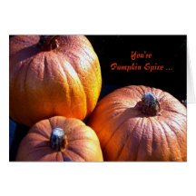 Especia de la calabaza tarjeta