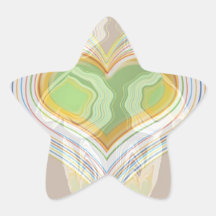 Especia verde Lables del corazón Calcomanías Forma De Estrella Personalizadas