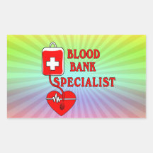 ESPECIALISTA DEL BANCO DE SANGRE RECTANGULAR ALTAVOZ