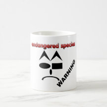 Especie en peligro - advirtiendo taza de café
