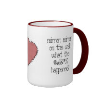 Espejo, taza de café del espejo