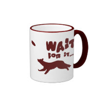 Espera del border collie para ella taza
