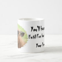 Espera enojada de la llama hasta que he tenido taz tazas