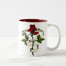 Esperanza, fe, amor taza