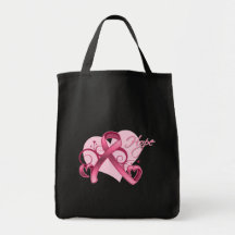 Esperanza floral de la cinta - cáncer de pecho bolsa
