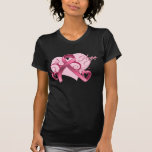 Esperanza floral de la cinta - cáncer de pecho camiseta