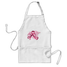 Esperanza floral de la cinta - cáncer de pecho delantales