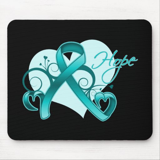 Esperanza floral de la cinta - cáncer ovárico tapete de ratones