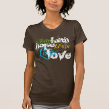 Esperanza y amor de la fe - para una camisa oscura