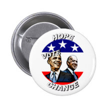 Esperanza y cambio del voto en 2008 pins