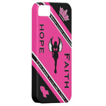 Esperanza y fe del cáncer de pecho iPhone 5 Case-Mate fundas