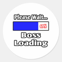 Espere por favor… la carga de Boss Pegatinas Redondas