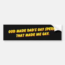 Esperma gay etiqueta de parachoque
