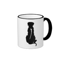 Espina dorsal de la raza del perro de Rhodesian Ri Tazas De Café