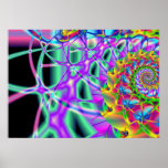 espiral 2 de Phoenix del arco iris Poster