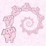 Espiral de elefantes rosados. Fondo rosado Esculturas Fotograficas