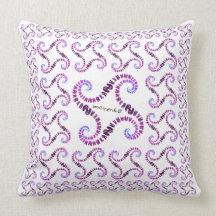 espiral de los conejos de la sonrisa purpúreo clar cojin