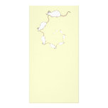 Espiral de los ratones blancos. Fondo poner crema Tarjetas Fotográficas Personalizadas