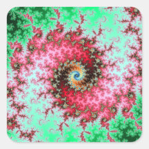 Espiral doble -. diseño del fractal etiqueta