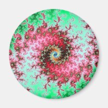 Espiral doble -. diseño del fractal iman para frigorífico
