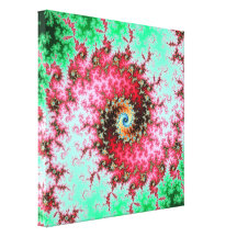 Espiral doble -. diseño del fractal lona estirada galerias