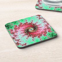Espiral doble -. diseño del fractal posavaso