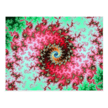 Espiral doble -. diseño del fractal postales