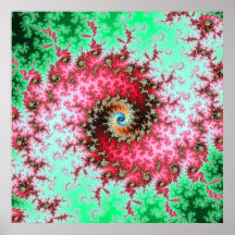 Espiral doble -. diseño del fractal posters