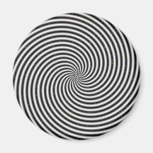 Espiral negro y blanco de la ilusión óptica imán
