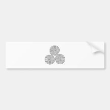 Espiral triple pagano pegatina de parachoque