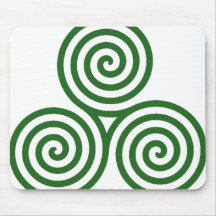 Espirales blancos verdes - Mousepad
