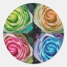 Espirales color de rosa coloridos pegatina