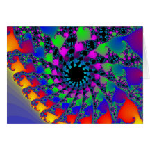 Espirales coloridos del fractal: tarjetón