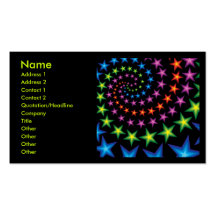 espirales de la estrella plantilla de tarjeta personal