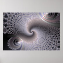 Espirales sin fin - arte del fractal poster