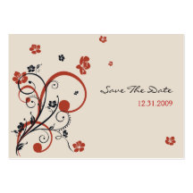 Espirales y flores que casan la reserva TheDate Mi Plantillas De Tarjeta De Negocio
