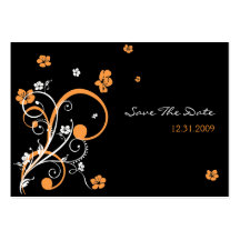Espirales y flores que casan reserva la fecha Mini Tarjeta Personal