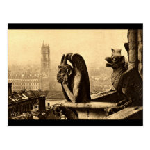 Espíritu necrófago Notre Dame, vintage 1912 de Par Postales