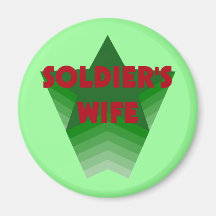 Esposa de los soldados imanes para frigoríficos