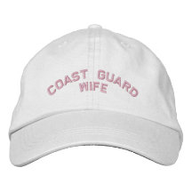 Esposa del guardacostas gorras bordadas