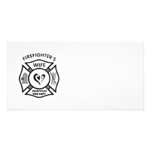 Esposas del bombero del departamento del fuego de  tarjetas personales con fotos