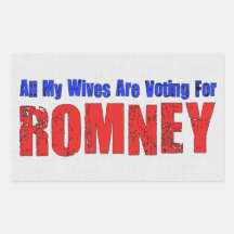 Esposas para Romney Pegatina