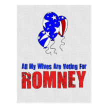 Esposas para Romney Tarjeta Postal