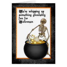 Esqueleto de la invitación de Halloween Tarjeton